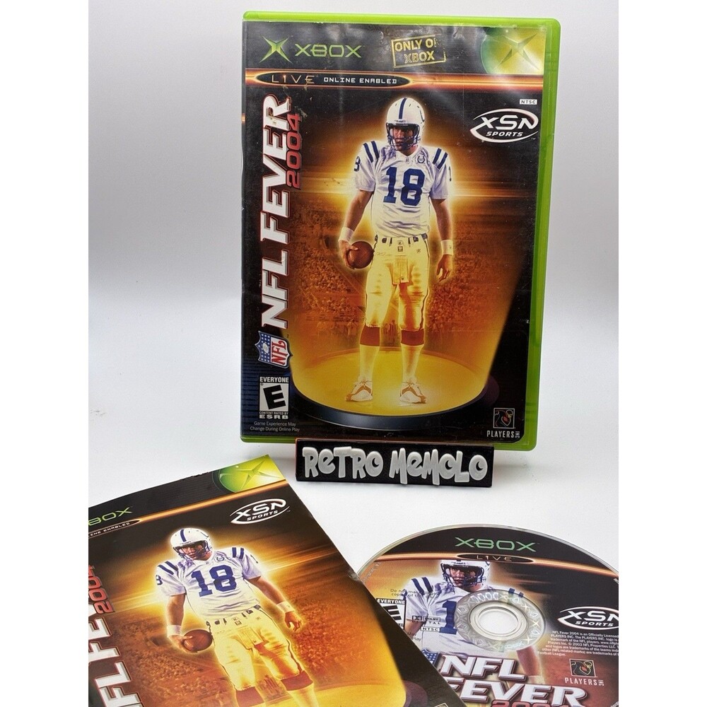 NFL Fever 2004 Microsoft Xbox 2003 Case Manual Disc Peyton Manning Tested